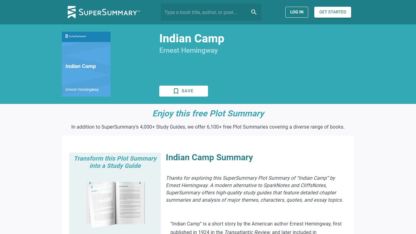 Indian Camp Summary | SuperSummary
